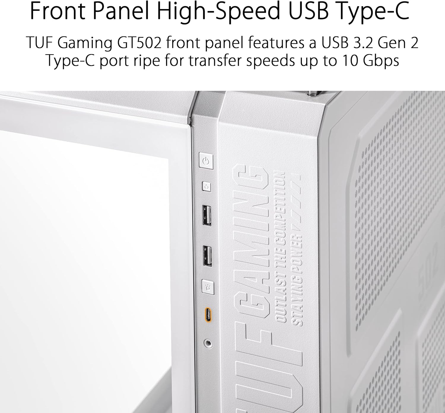 ASUS TUF Gaming GT502 ATX Mid-Tower Front Panel RGB WHITE GAMING CASE ASUS TUF Gaming GT502 ATX Mid-Tower Front Panel RGB WHITE GAMING CASE